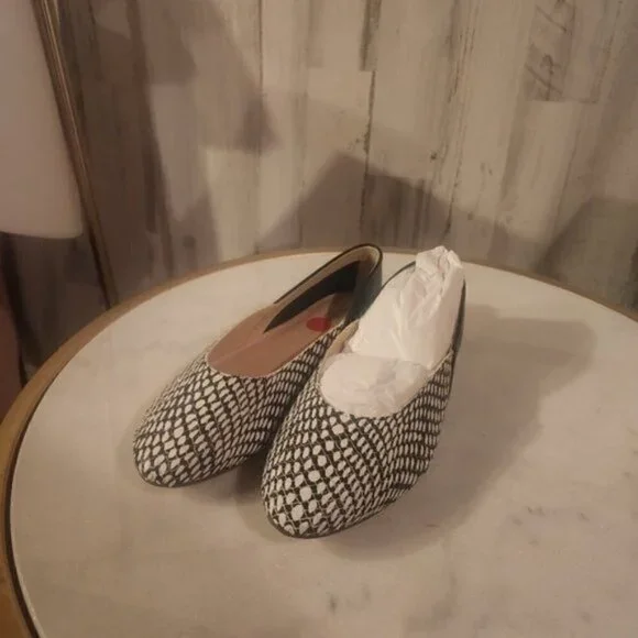 Botkier Women's Britt Mixed Media Flats Leather Black Snake - Picture 3 of 4